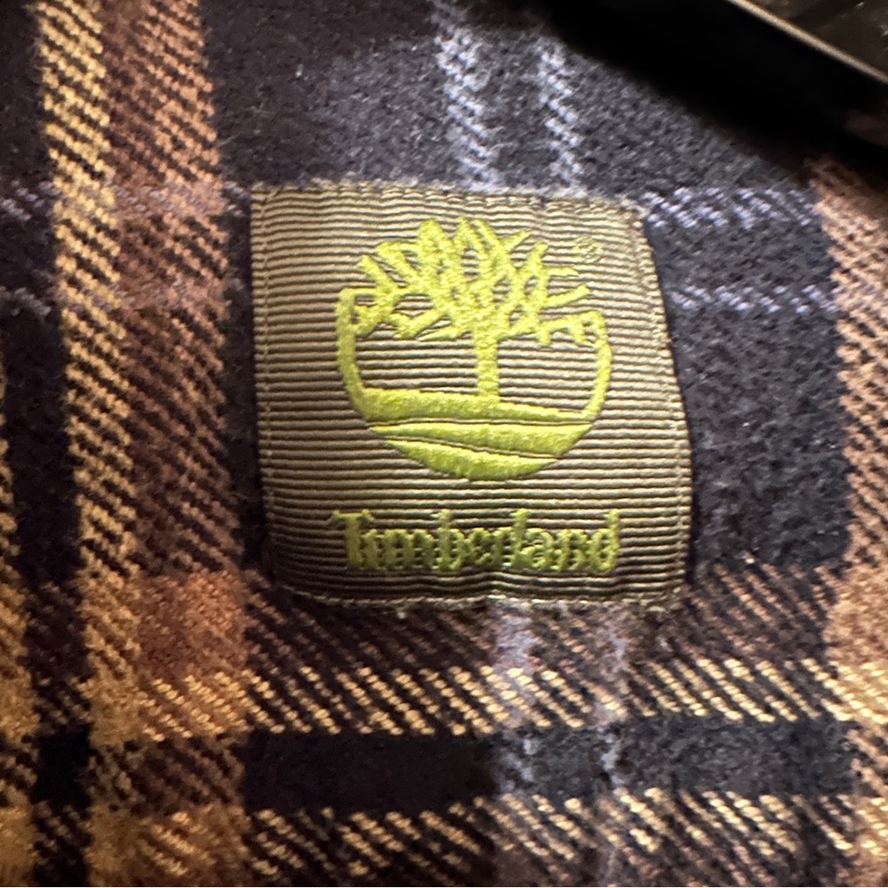 Timberland Plaid Thick Flannel Shirt size large - Picture 2 of 5